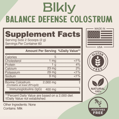 Balance Defense Colostrum Powder